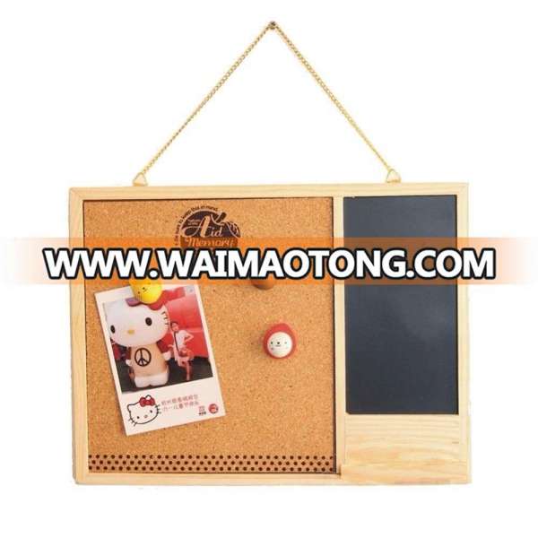 Wooden Framed Cork Pin Notice Memo Board 280mm*22mm For Office Home Kitchen